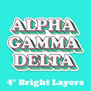 Alpha Gamma Delta Sorority Stickers Bulk Order PERFECT for BID DAY ...
