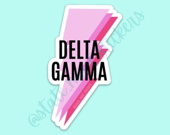 Delta Gamma Sticker | Official Licensed Product  / Decal |  for Car, Laptop, Mug, Cup, Cooler, Planner