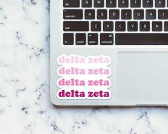 Delta Zeta Sorority Gradient Sticker / Decal