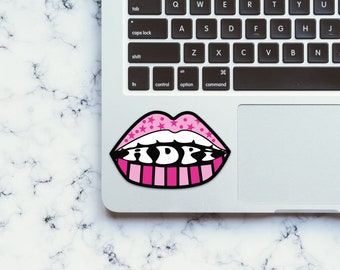 Alpha Delta Pi Pink Stars and Lips Sticker / Decal  | 3.5" | for car, laptop, cooler, water bottle and more