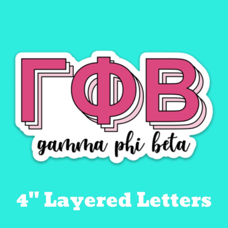 Gamma Phi Beta Sorority Stickers Bulk Order PERFECT for BID Etsy
