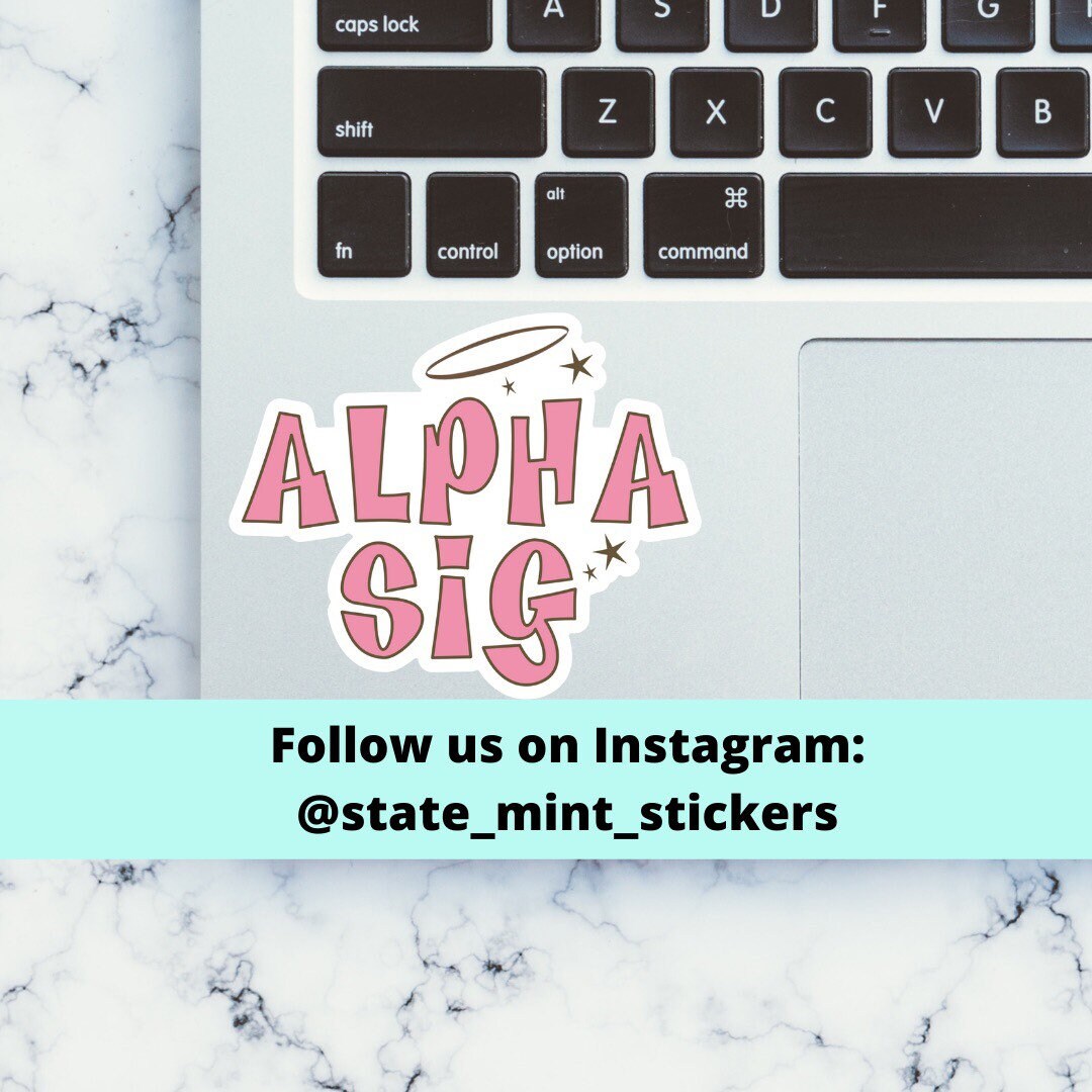 4 Wide Alpha Sigma Alpha Sorority Watercolor Sticker Official Licensed ...