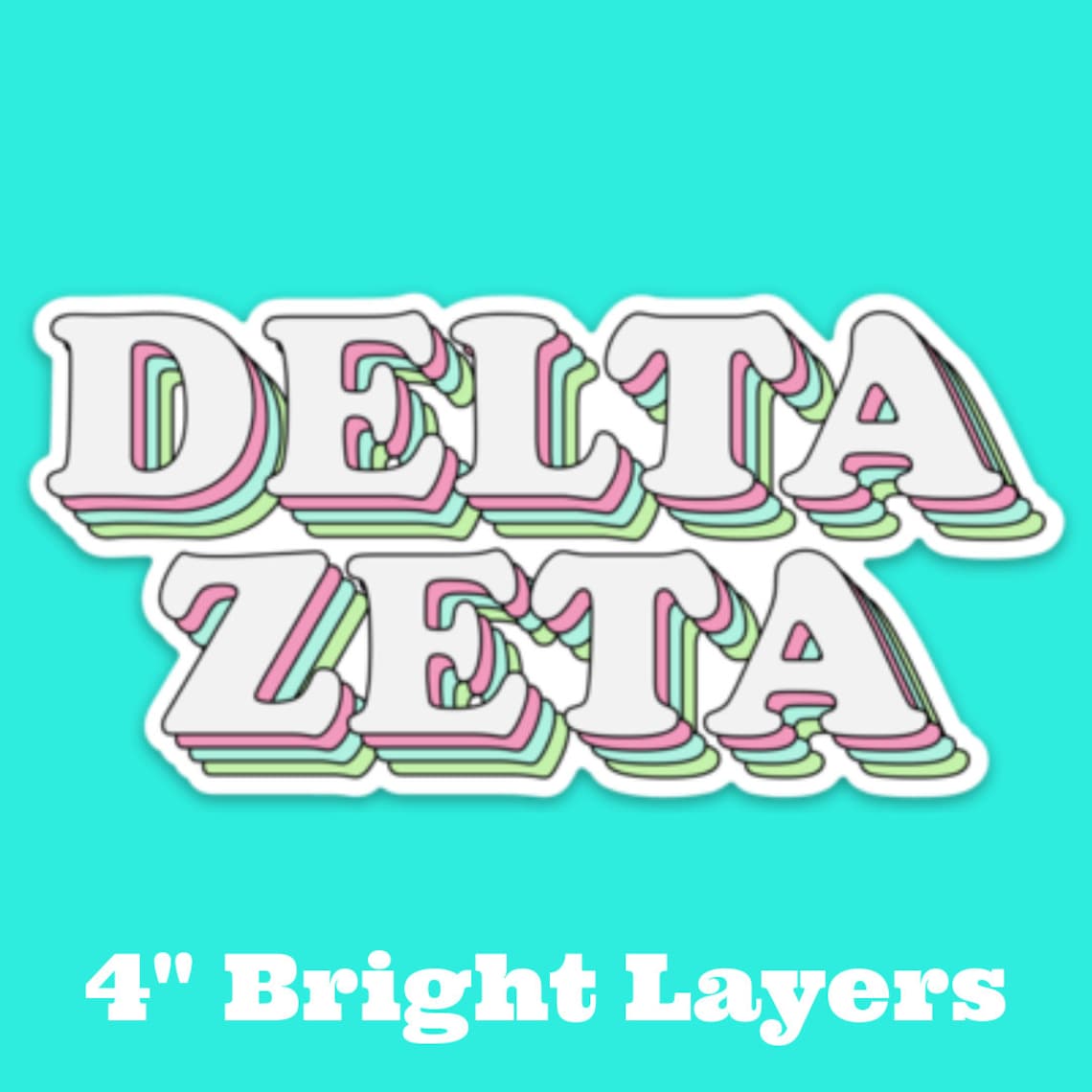 Delta Zeta Sorority Stickers Bulk Order PERFECT for BID DAY | Etsy