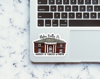 Alpha Delta Pi Tennessee - Martin Sorority House Sticker | 3.5"