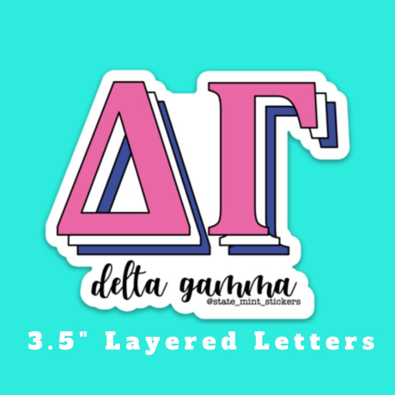 Delta Gamma Sorority Stickers Bulk Order PERFECT for BID Etsy