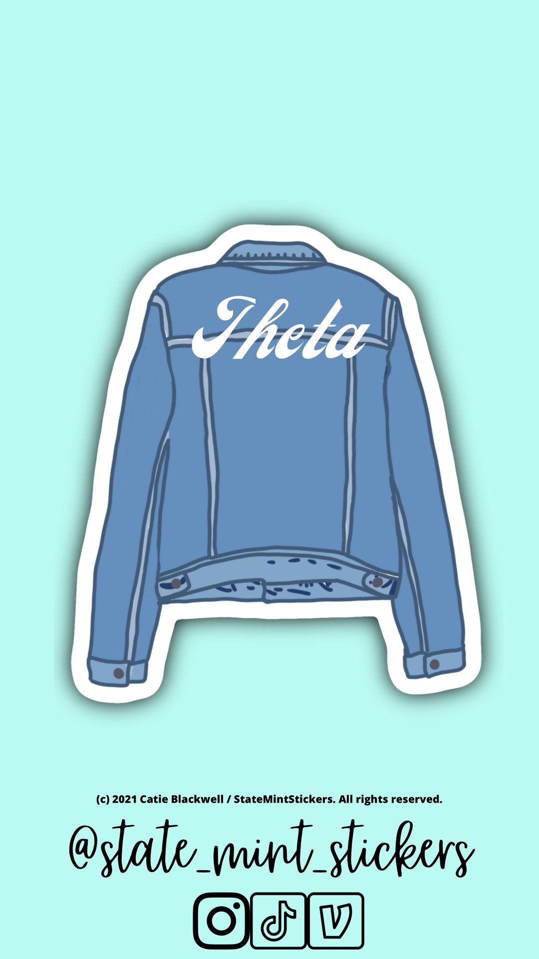 Kappa Alpha Theta Sorority Blue Jean 