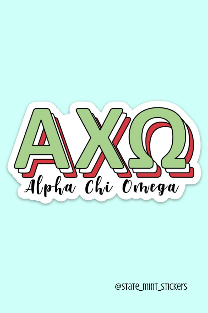 Alpha Chi Omega Sorority Stickers Bulk Order PERFECT for BID Etsy