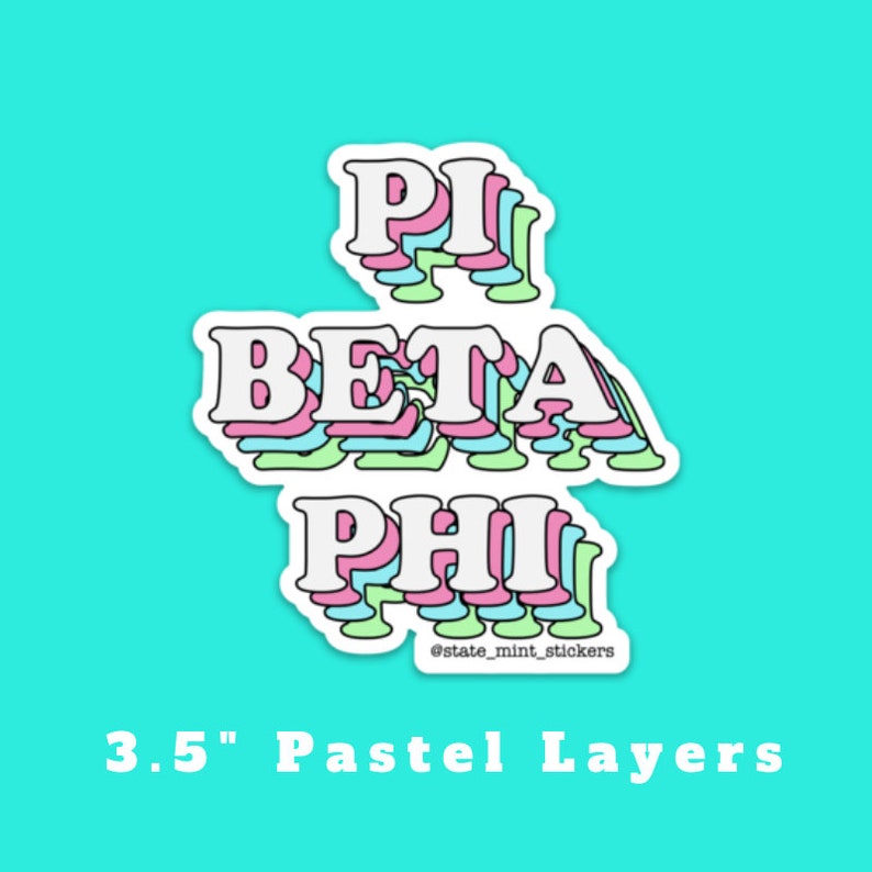 Pi Beta Phi Sorority Stickers Bulk Order PERFECT for BID Etsy