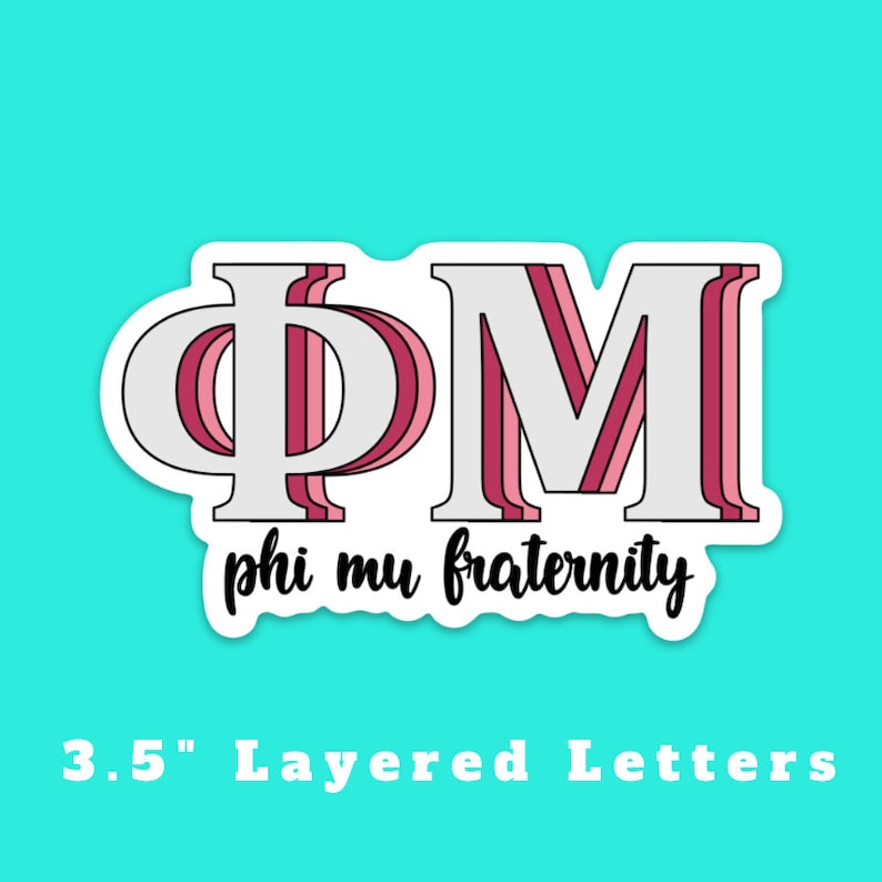 Phi Mu Sorority Stickers Bulk Order PERFECT for BID DAY Etsy