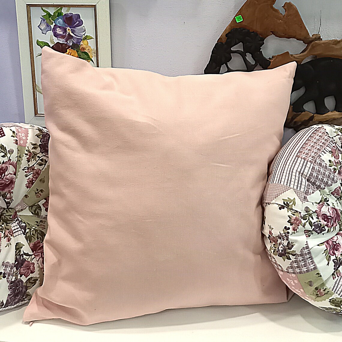 Ash Pink Pillow Pale Pink Pillow Hand Made Pillow Square Pink Etsy