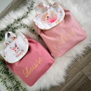 Sac à dos enfant personnalisé/sac personnalisé/sac maternelle/sac à dos prénom brodé/sac enfant/sac cartable/sac école/sac dos molletonné