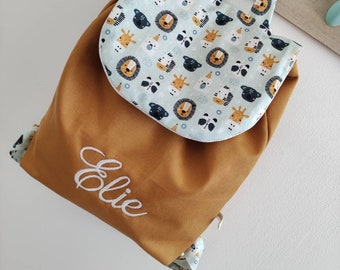 Sac à dos enfant personnalisé/sac personnalisé/sac maternelle/sac à dos prénom brodé/sac enfant/sac cartable/sac école/sac dos molletonné