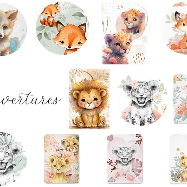 Couverture personnalisée/couverture bébé personnalisée/couverture hiver/couverture animaux/plaid/couverture enfant/couverture prénom brodé