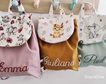sac à dos crèche personnalisable