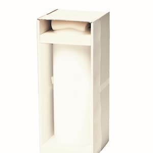 Vela en blanco blanca 250 x Ø 70 mm en caja transparente