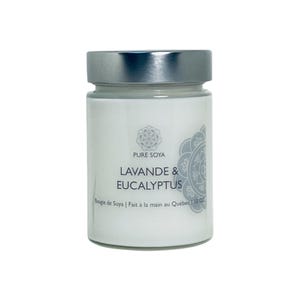 Lavender & Eucalyptus Scented Soy Wax Candle