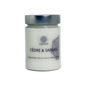 Cedar & Saffron Scented Soy Wax Candle