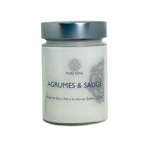Citrus & Sage Scented Soy Wax Candle
