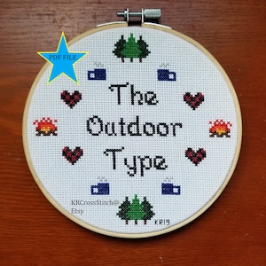 The Outdoor Type cross stitch pattern