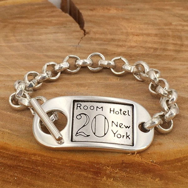 Gift for her, statement bracelet, silver rope chain, chain bracelet, chain for women, adjustable bracelet