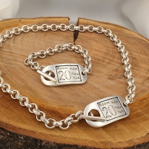 chunky silver chain necklace, curve chain necklace, silver bold chain necklace, statement chain necklace,  style, big link chain