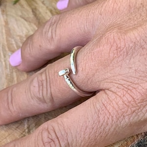 Nail Shaped Ring Etsy