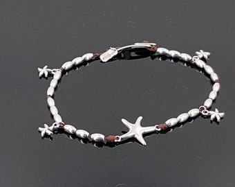 minimalist bracelet Boho bracelet starfish bracelet macrame bracelet spanish zamak bracelet silver bracelet