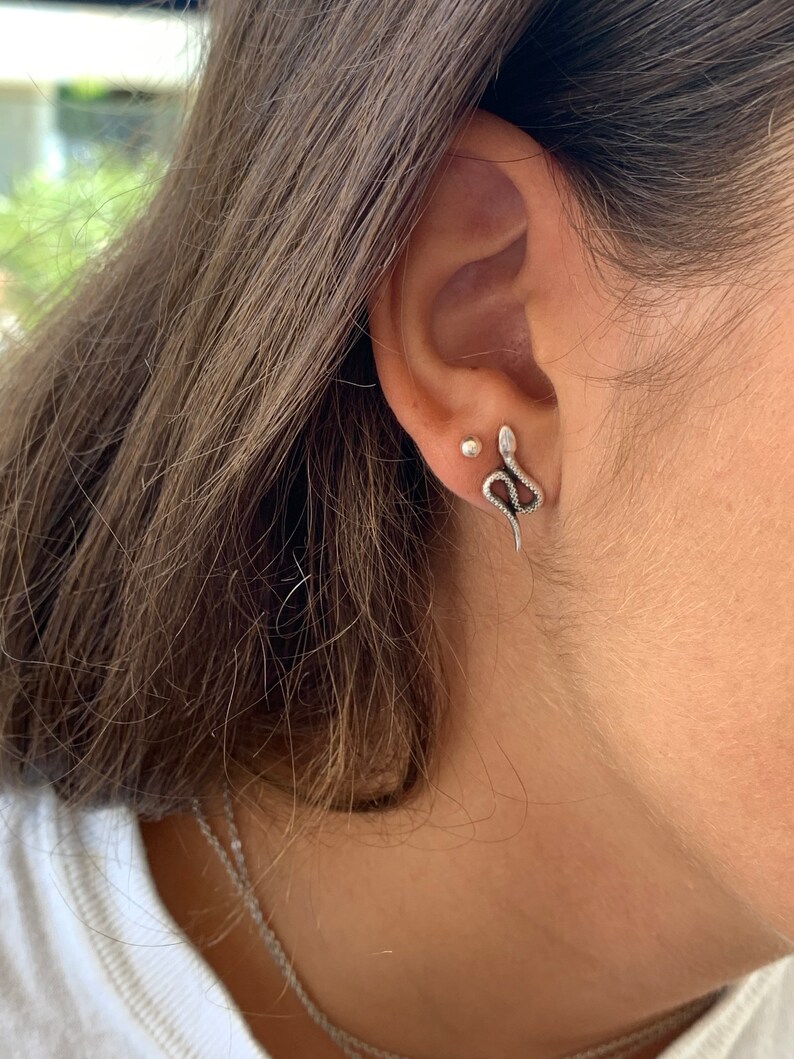 serpent earrings Uno de 50 Style animal jewelry Snake earrings animal earrings silver snake earrings