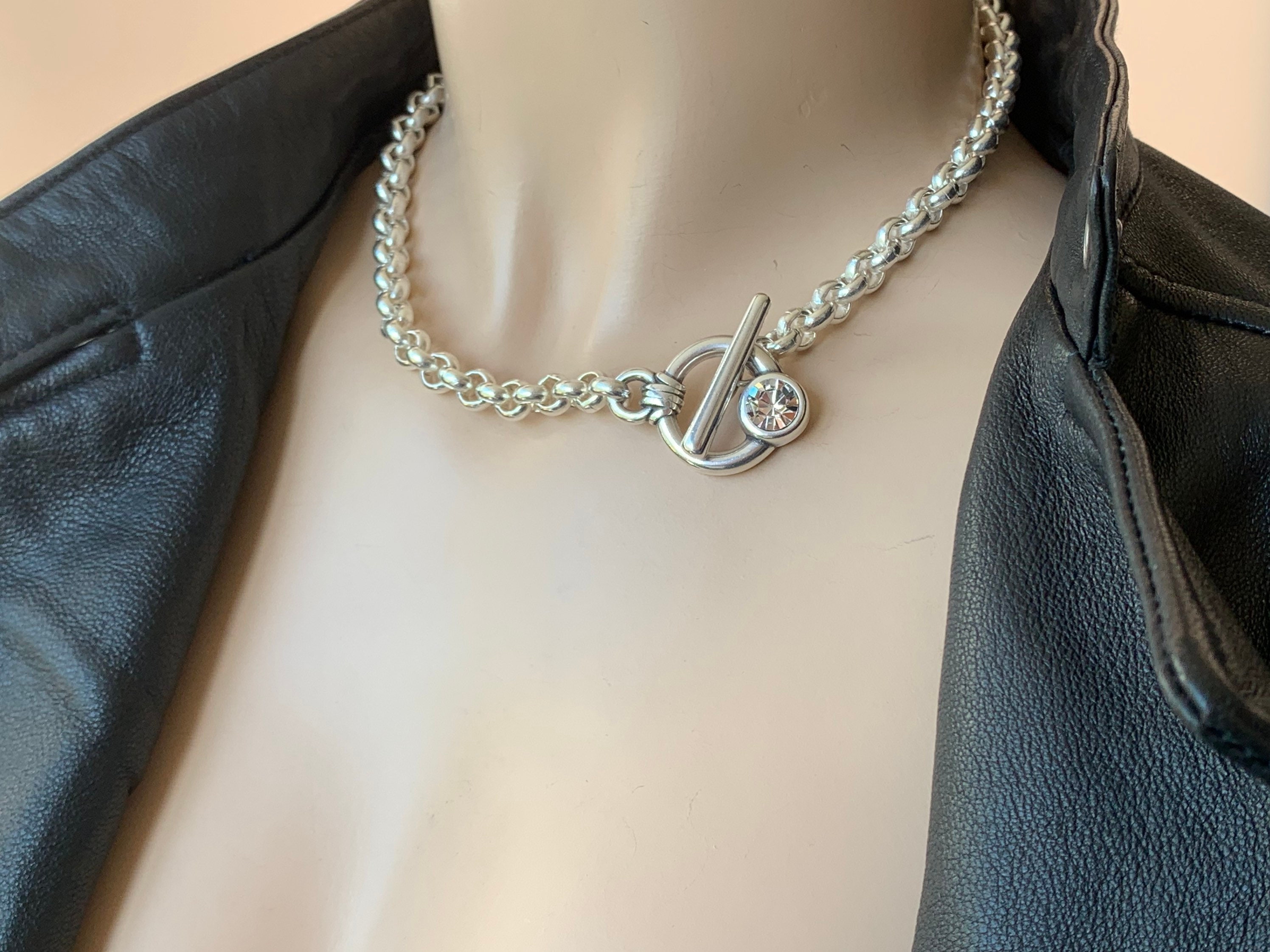SHAY statement rolo-chain necklace - Silver