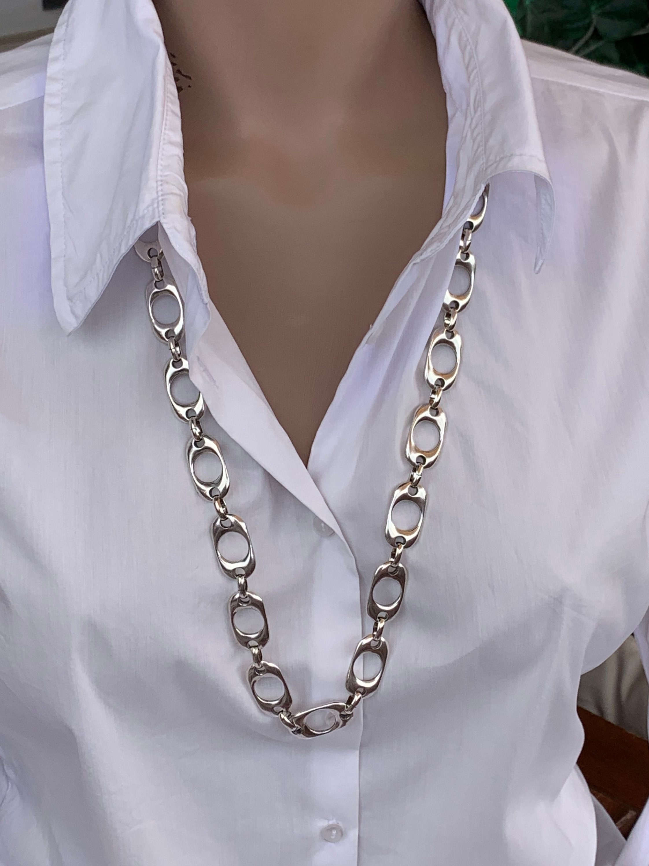 15mm Chunky Curb Link Necklace | Silverwow.net – SilverWow™