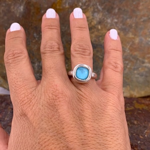 Anillo de plata de tamaño ajustable multicolor con cristal swarovski brillante y llamativo ideal para regalo de mujer, anillo grueso,