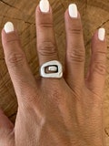 Statement Ring Chunky Silver Ring  Adjustable Ring Gift For Birthday Gift Idea Bold Jewelry Silver Gift For Friend Gift For Mom Trendy
