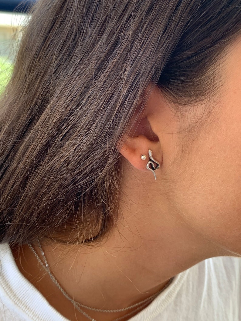 serpent earrings Uno de 50 Style animal jewelry Snake earrings animal earrings silver snake earrings
