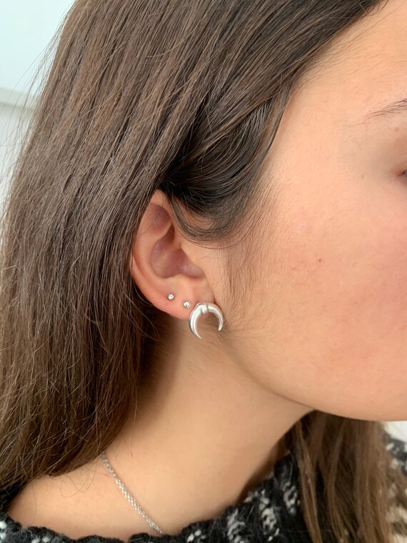Taurus earrings silver deals