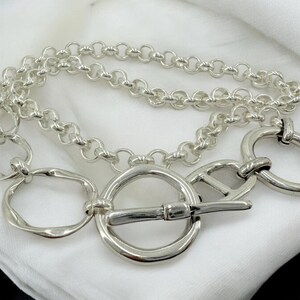 Bold Chain Link Necklace – Sculptural Design Made to Order in Custom Lengths, toggle necklace, heavyweight big link chain necklace