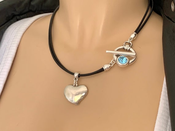 Swarovski pendant on leather cord best sale