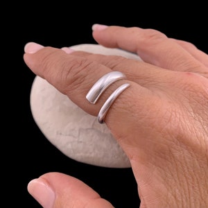 Anillo llamativo, anillo grueso, anillo de plata trenzado, anillo trenzado, anillo de plata boho, anillo de gran tamaño, anillo estilo rock,