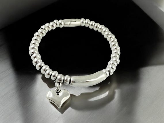 Magnetics Bracciale Con Perline In Argento E Oro - Gioiello Unisex, Colore 2-White, Taglia Unica - 4
