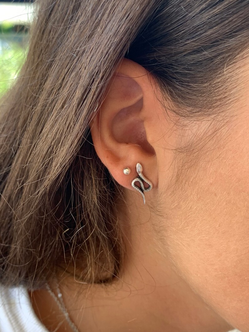 serpent earrings Uno de 50 Style animal jewelry Snake earrings animal earrings silver snake earrings