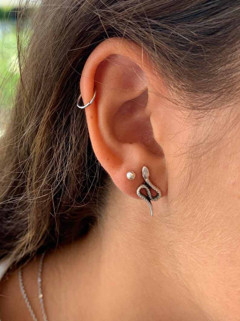 serpent earrings Uno de 50 Style animal jewelry Snake earrings animal earrings silver snake earrings