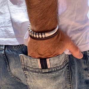 Metalen armband, industriële armband, herenarmband, voor hem, cadeau voor mannen, metalen armband, mannelijke armband, Etsy-sterverkoper
