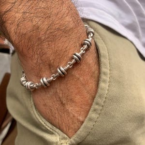 Original chain bracelet for men, silver bracelet, male bracelet, bulky bracelet, statement bracelet, manly bracelet, metal bracelet for men