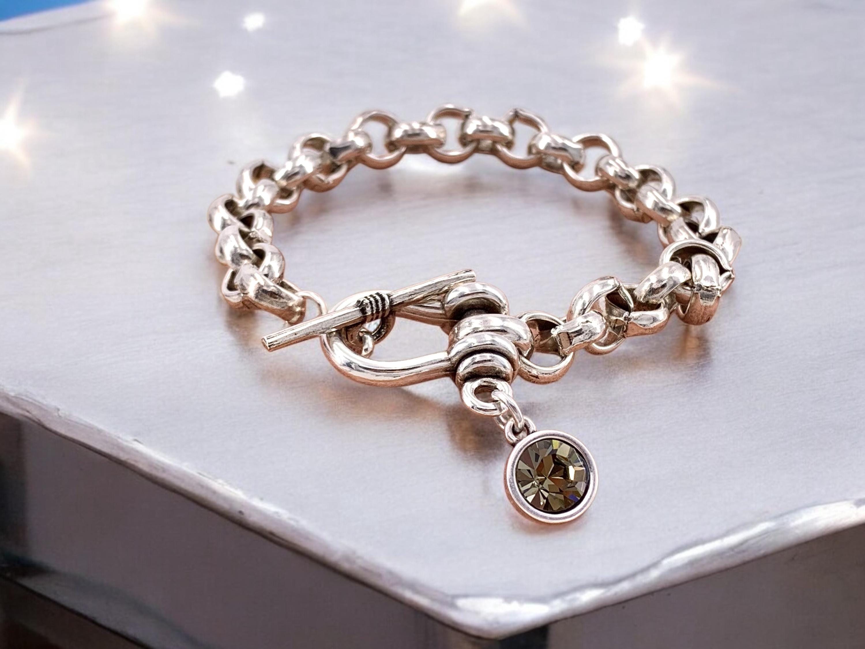 Silver Chunky Chain Bracelet, Silver Large Link Bracelet Silver Chunky Chain Bracelet, Silver Large Link Bracelet