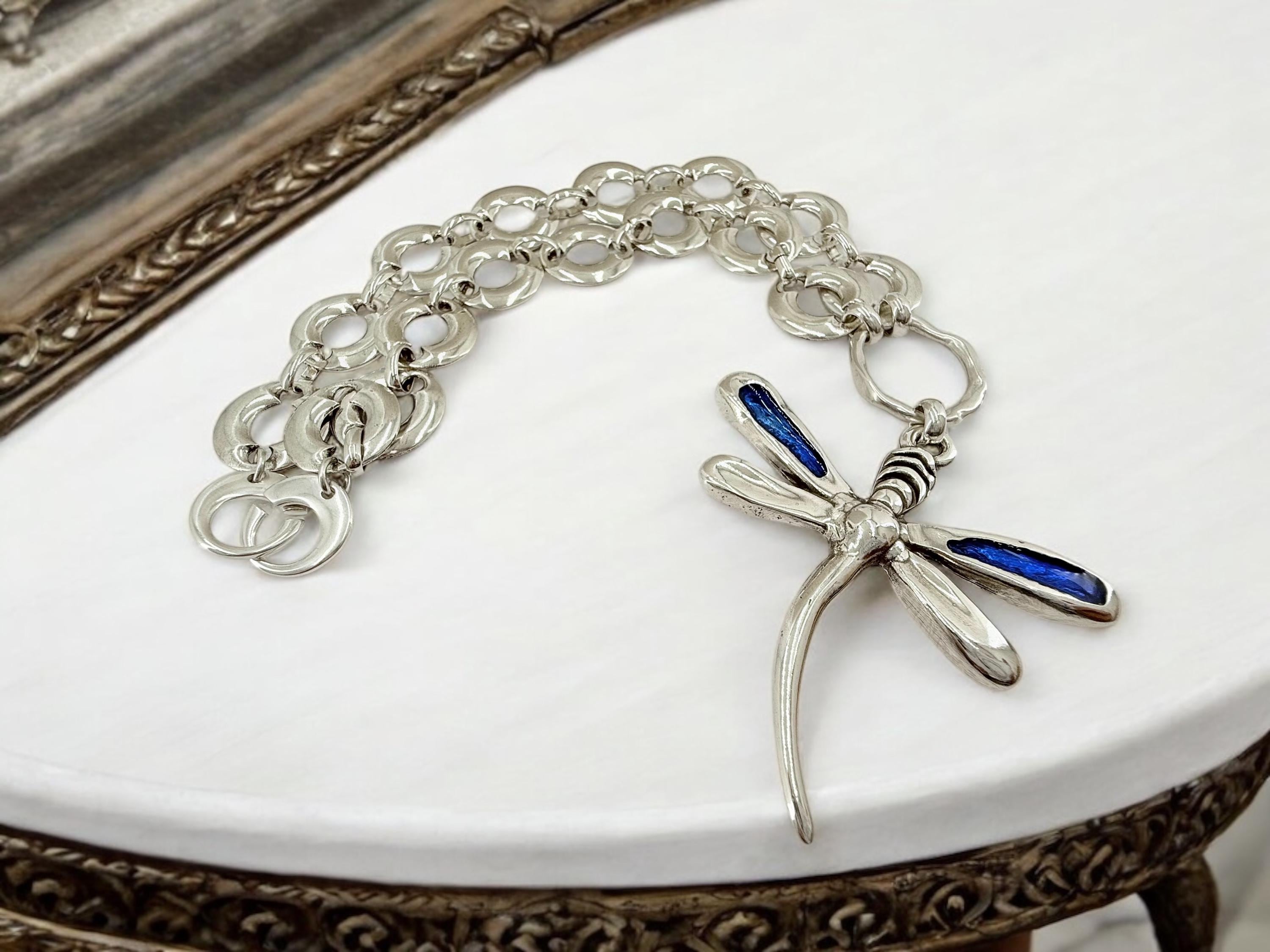 UNO de 50 Ser Rebel Dragonfly トンボネックレス Leather Dragonfly Choker Necklace – K Novinger Jewelry