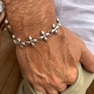Cross bracelet for men, silver bracelet, medieval bracelet, bulky bracelet, cross bracelet, templar bracelet, metal bracelet for men
