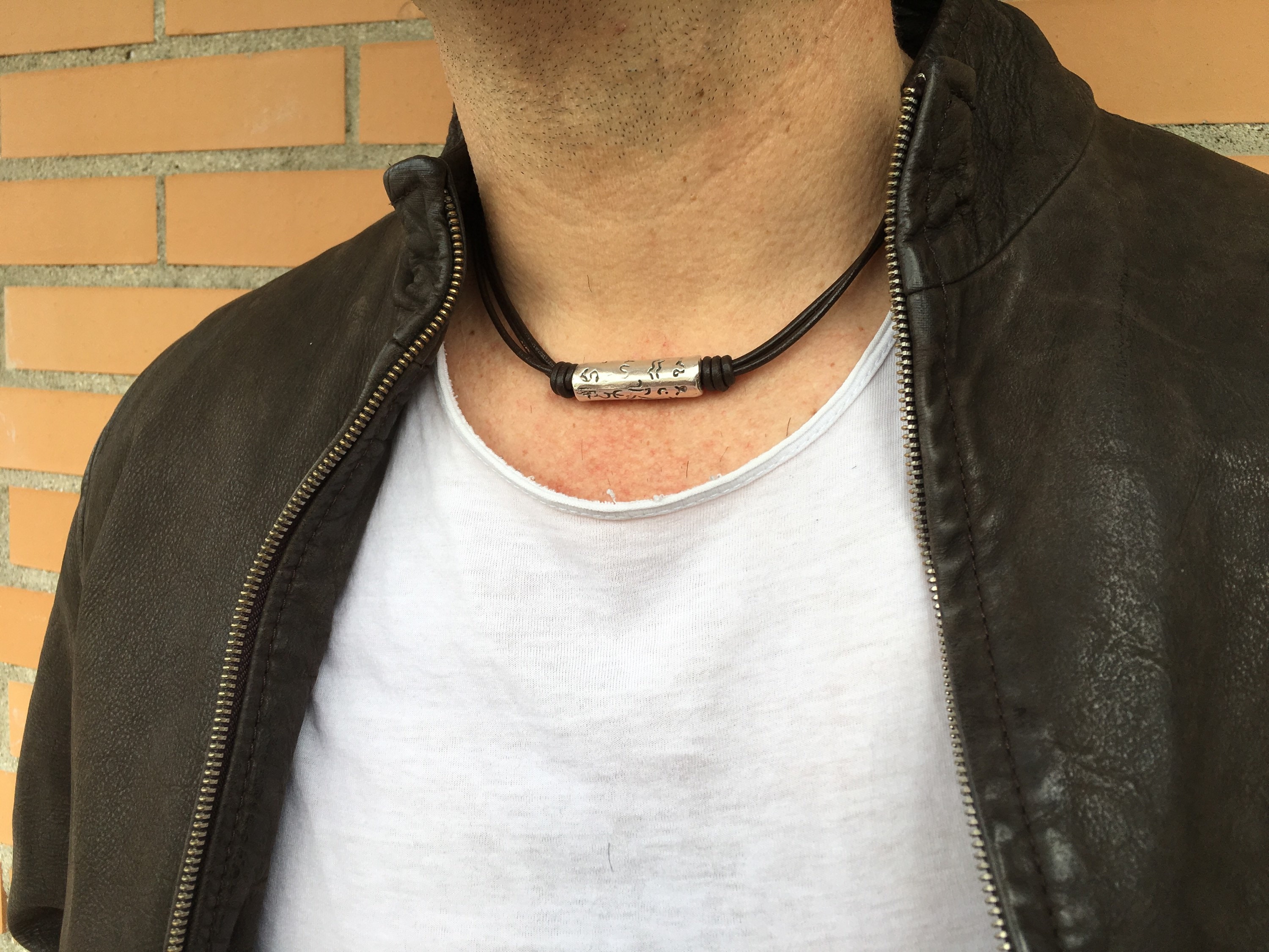 Genuine Leather Cord Necklace for Men, Masculine and Virile Leather Necklace,  Mens Necklace, Leather Necklace, Boho Man Necklace - Etsy