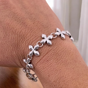 Original chunky link Unisex Sculptural Chain Bracelet – Custom-Fit Silver Link Design with Magnetic or Lobster Clasp