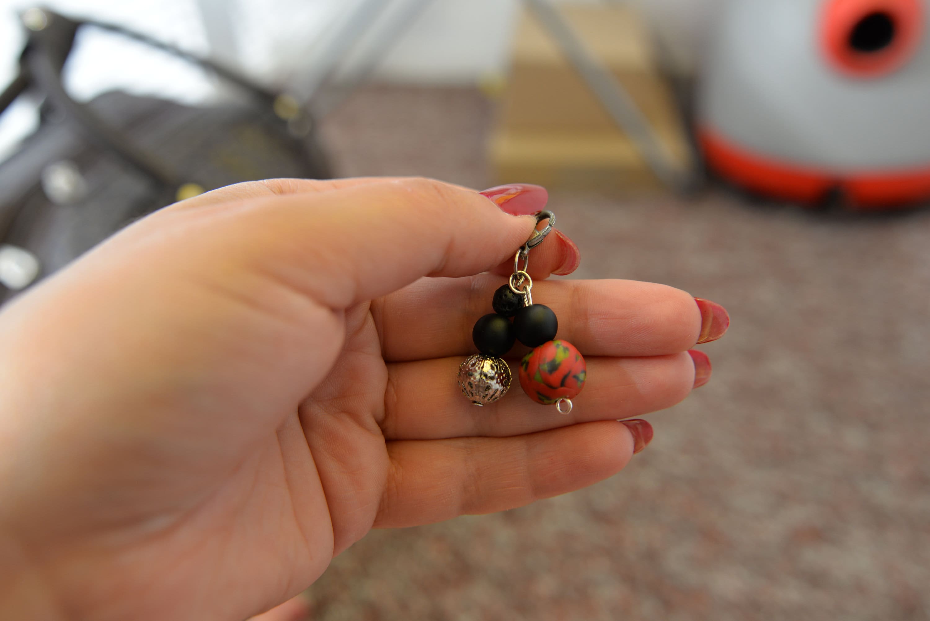 Pendant with beads on the lock decoration of the purse gift Etsy