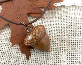 Acorn pendant / Real acorn necklace / Ecostyle necklace / British necklace / Plant acorn pendant / Botanical pendant.