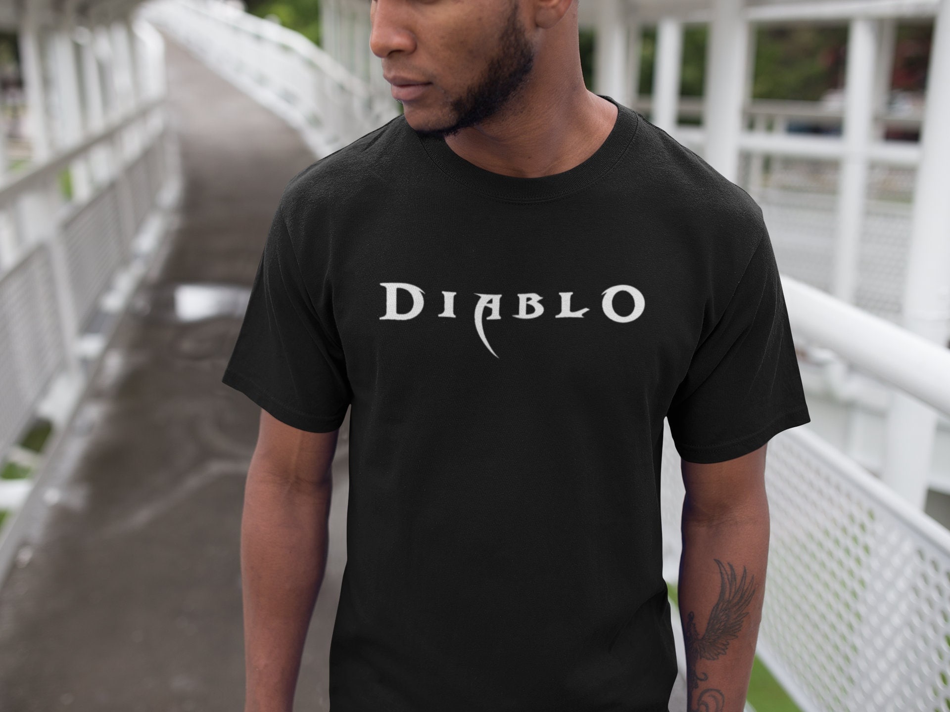 Diablo T Shirt Video Game Blizzard Hellfire Fantasy Skyrim
